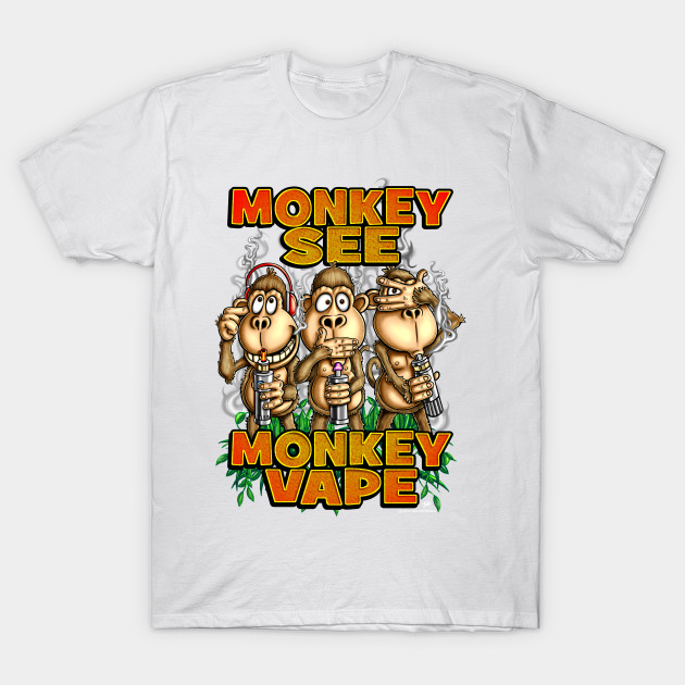 Monkey See Monkey Vape T-Shirt-TOZ